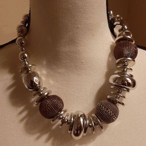 Silver & Bronze Look Necklace